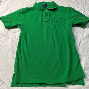 boys green polo shirt